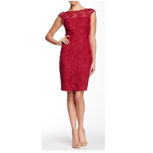 Cynthia Steefe Boatneck Lace Cap Sleeve Dr…